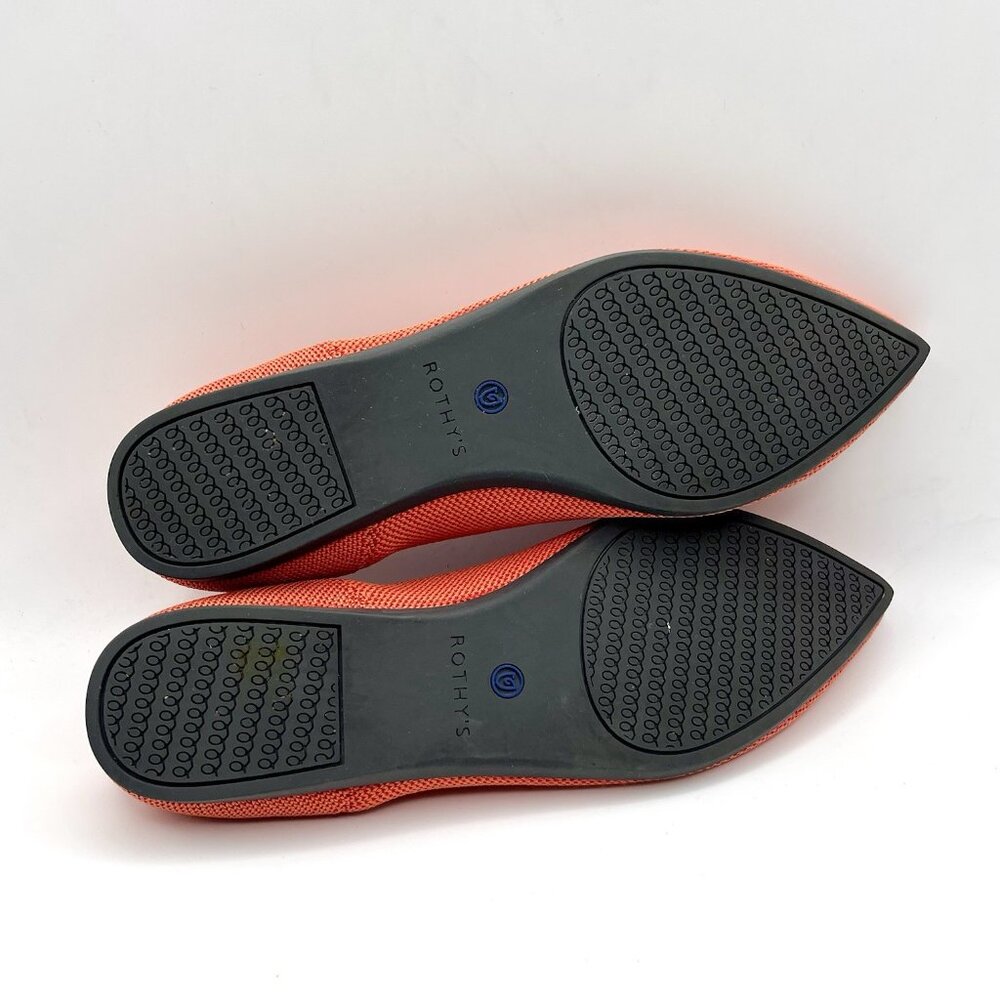 Rothy’s The Point Orange Knit Ballet Flats Women’s 7.5 Washable Casual - Picture 6 of 10